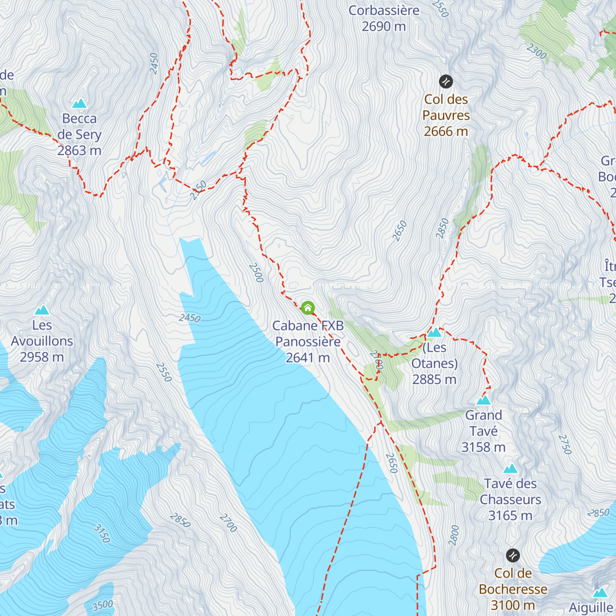 Cabane FXB Panossière map