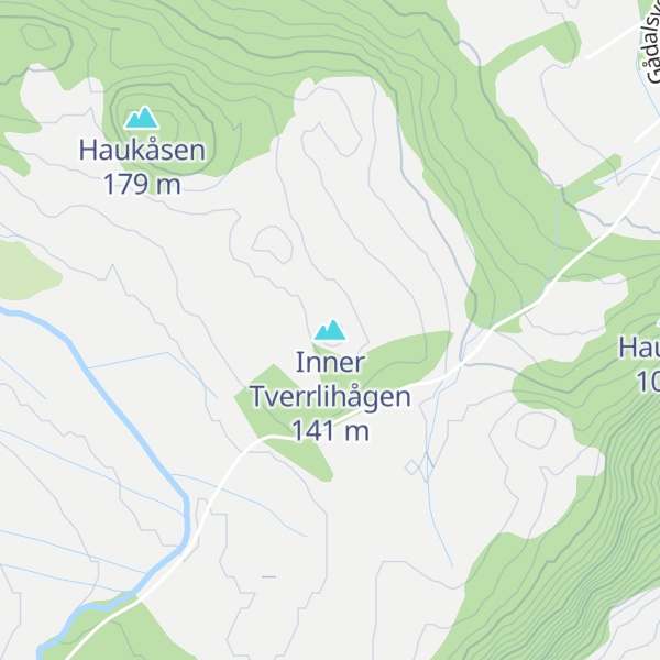 Map of Inner Tverrlihågen
