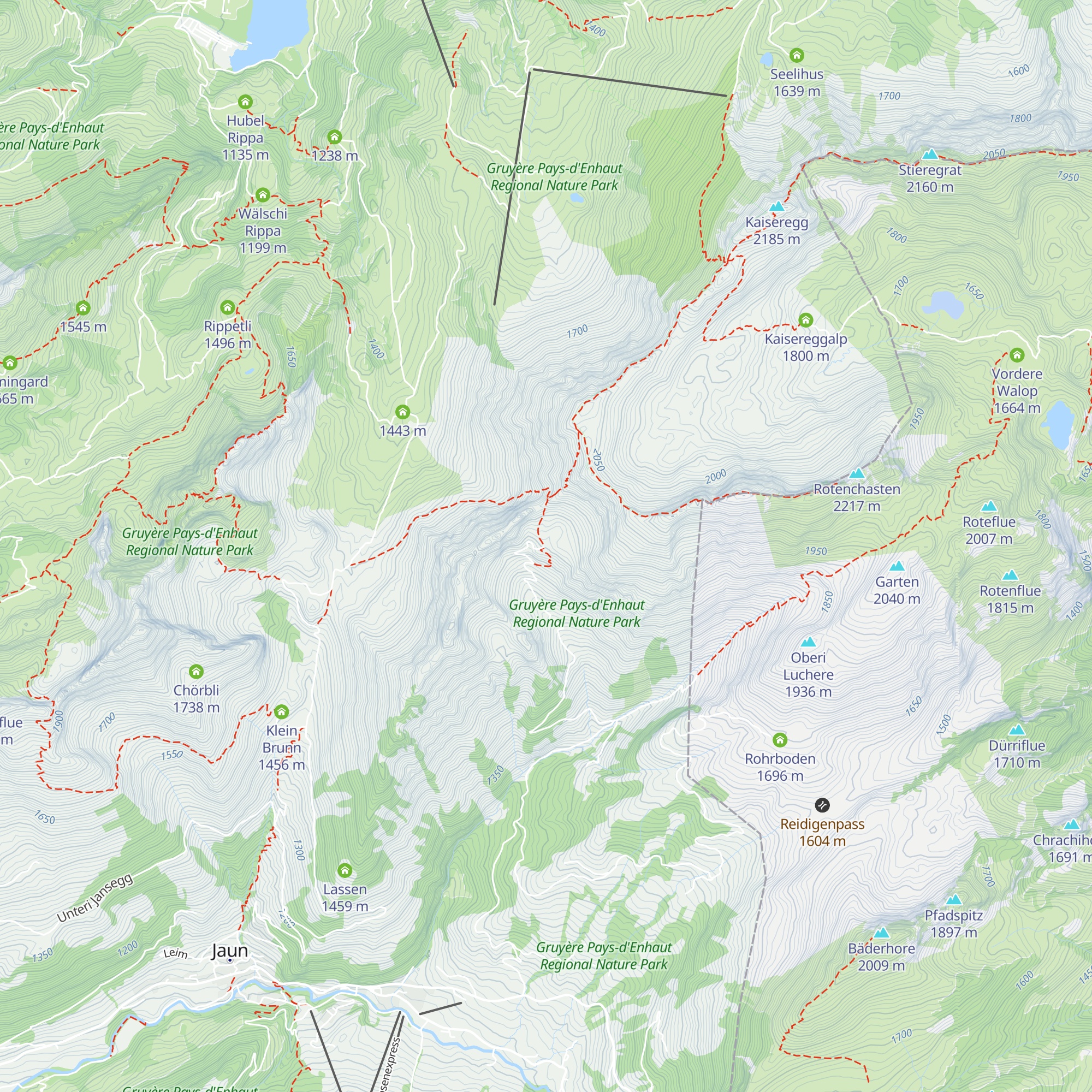 Ober Chüeboden map