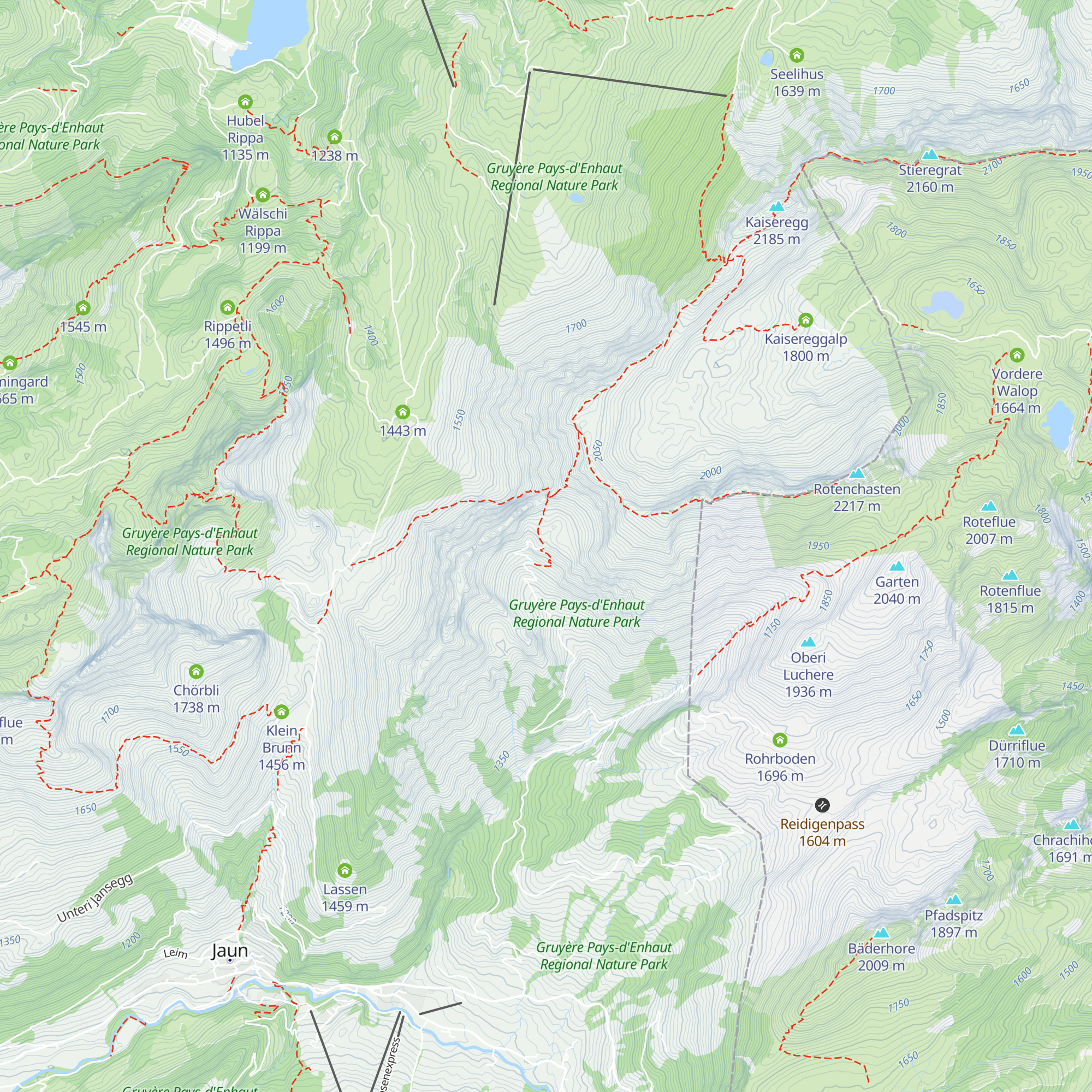 Ober Chüeboden map