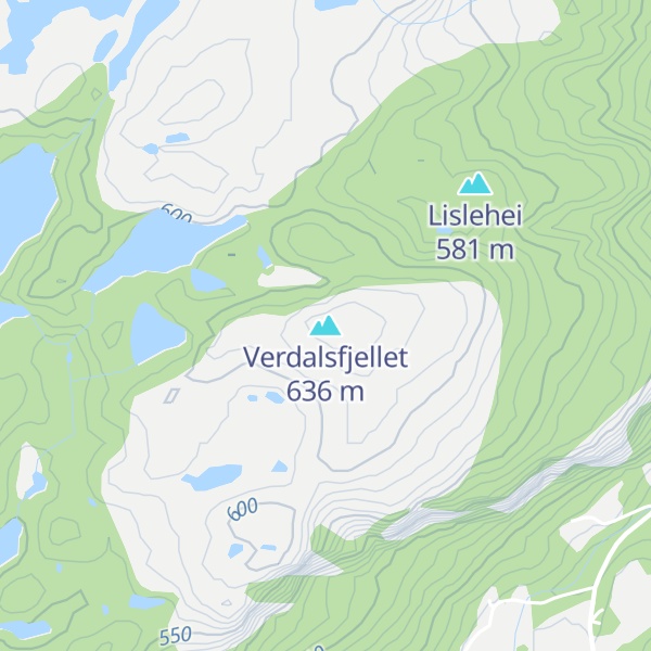 Map of Verdalsfjellet
