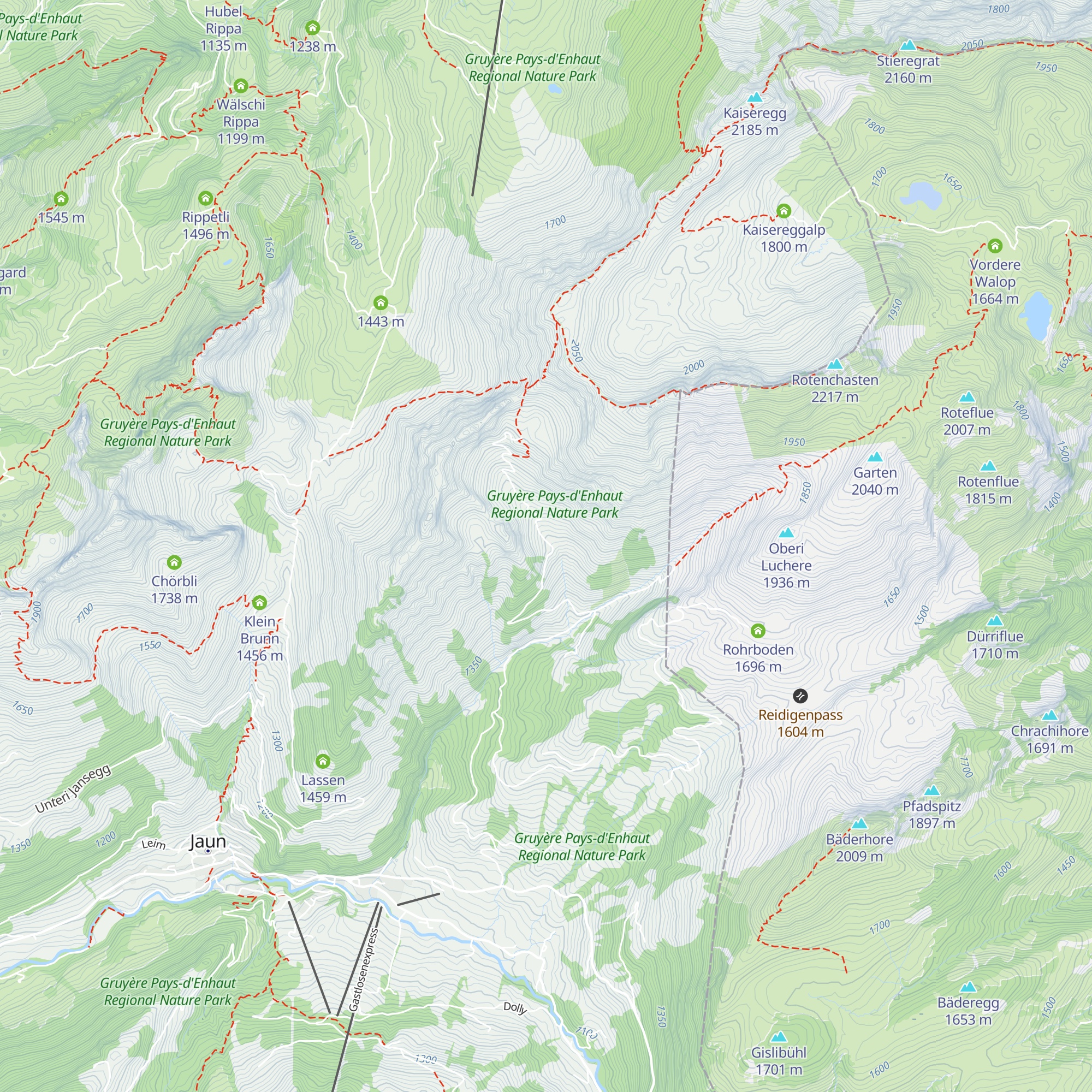 Mittler Chüeboden map