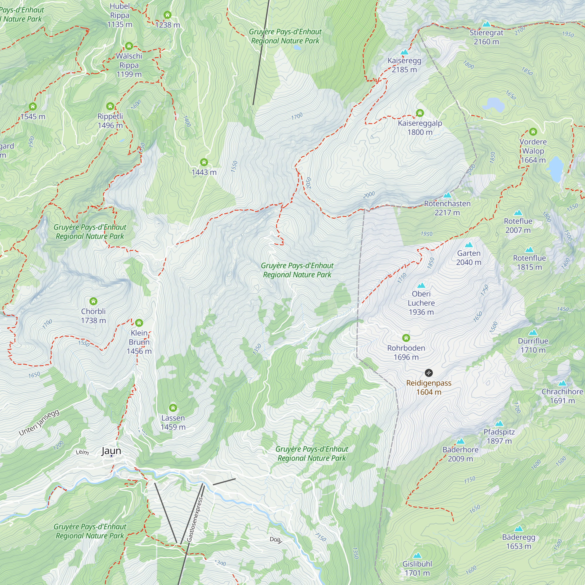 Mittler Chüeboden map