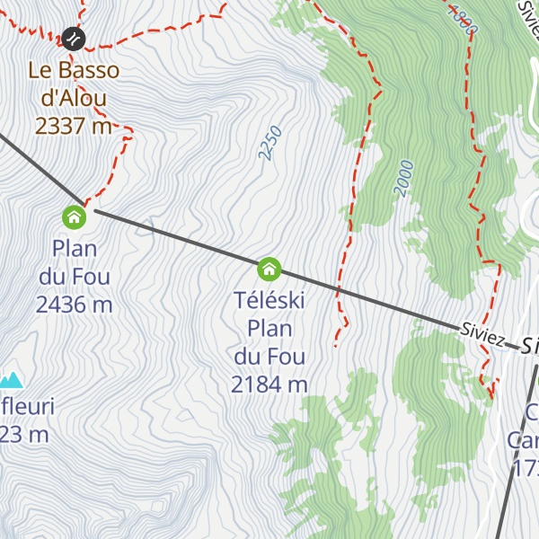 Map of Téléski Plan du Fou
