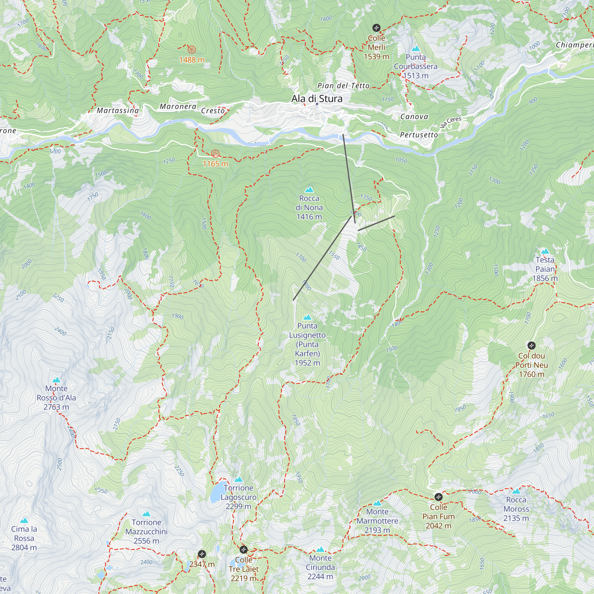 Rifugio Karfen map