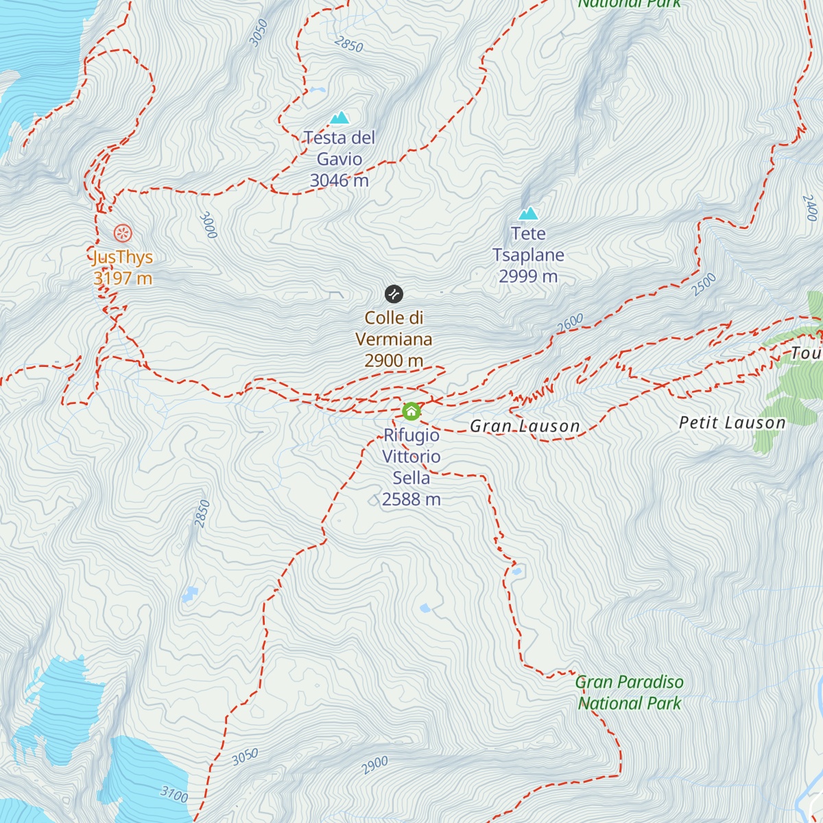 Rifugio Vittorio Sella map