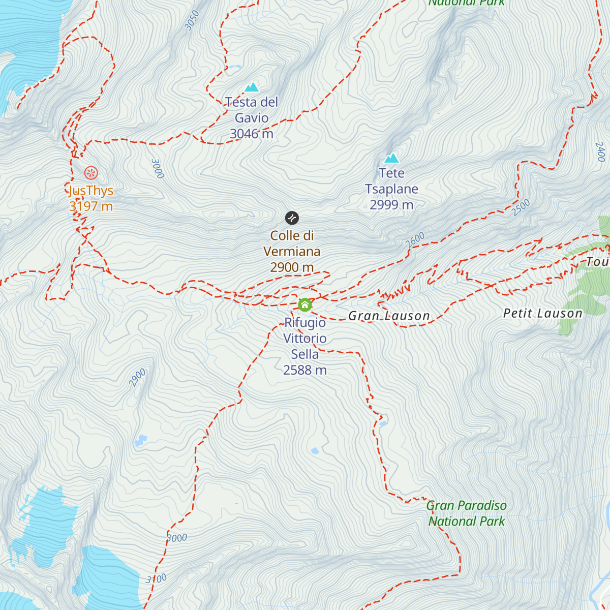 Rifugio Vittorio Sella map
