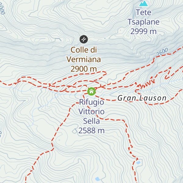 Map of Rifugio Vittorio Sella