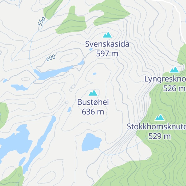 Map of Bustøhei
