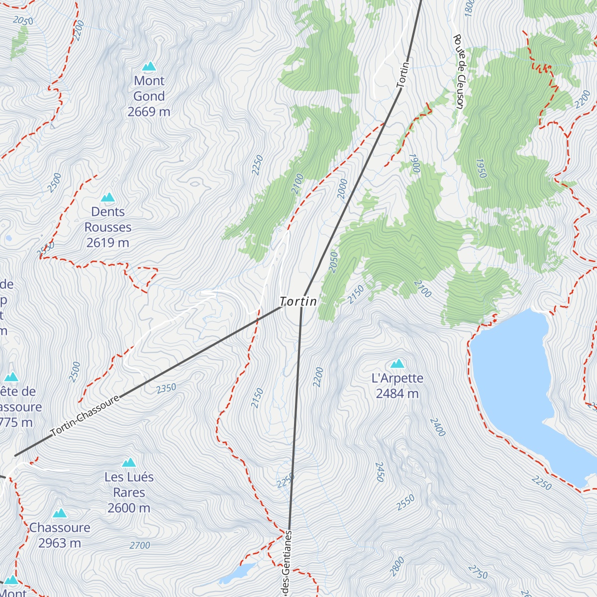 La Chotte de Tortin map