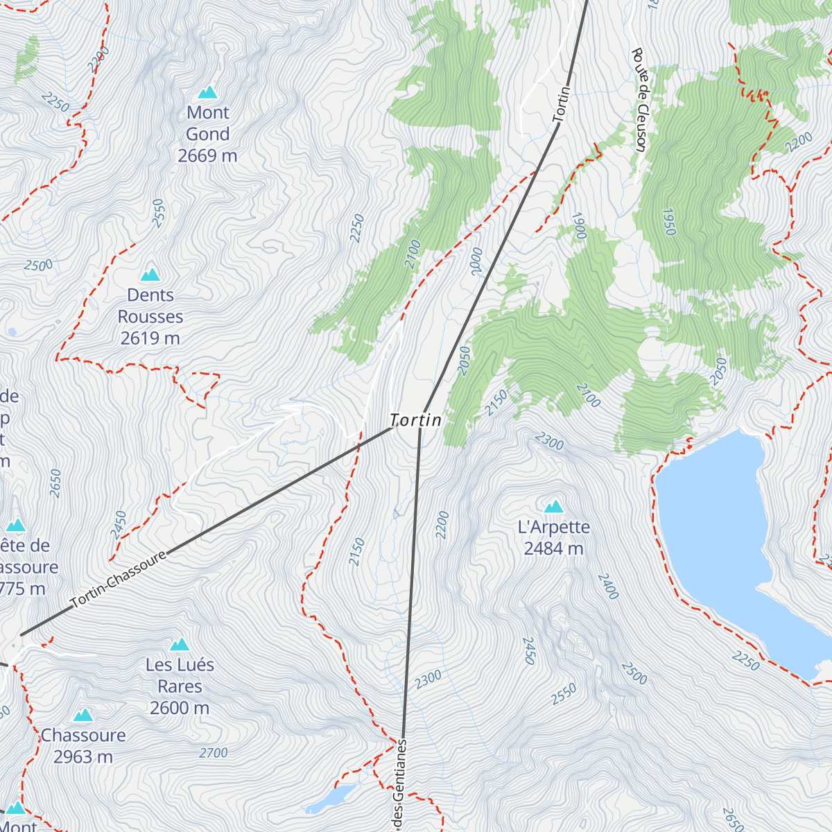 La Chotte de Tortin map