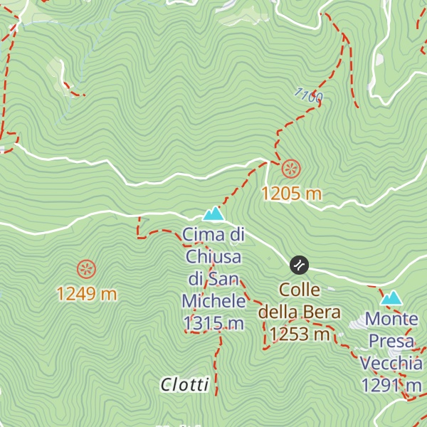 Map of Cima di Chiusa di San Michele