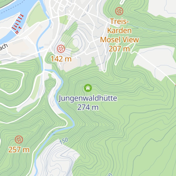 Map of Jungenwaldhütte