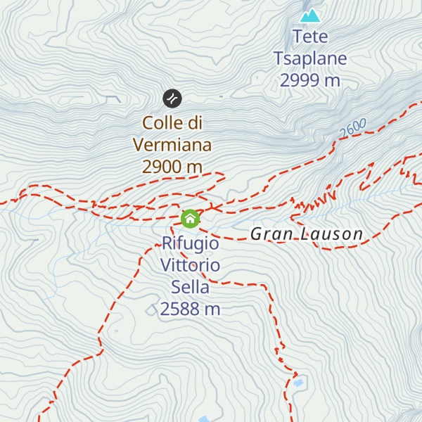 Map of Casotto P.N.G.P. Del Lauson