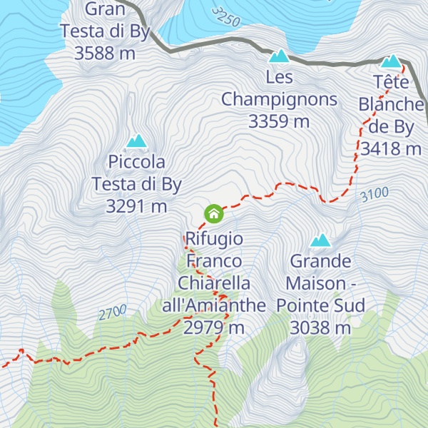 Map of Rifugio Franco Chiarella all'Amianthe