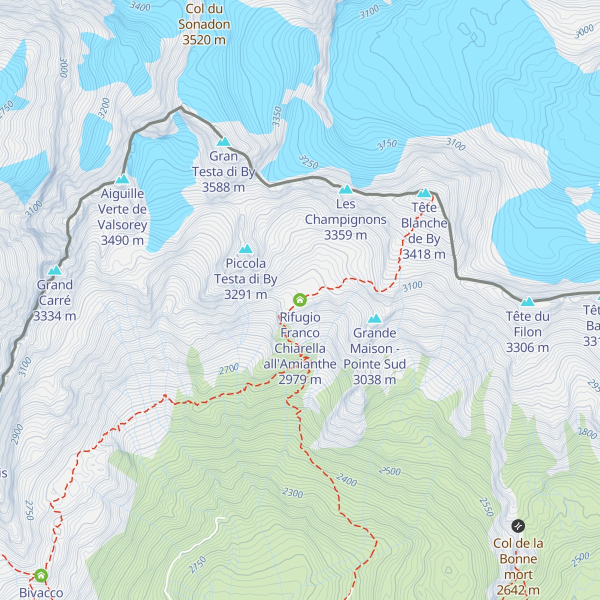Rifugio Franco Chiarella all'Amianthe map