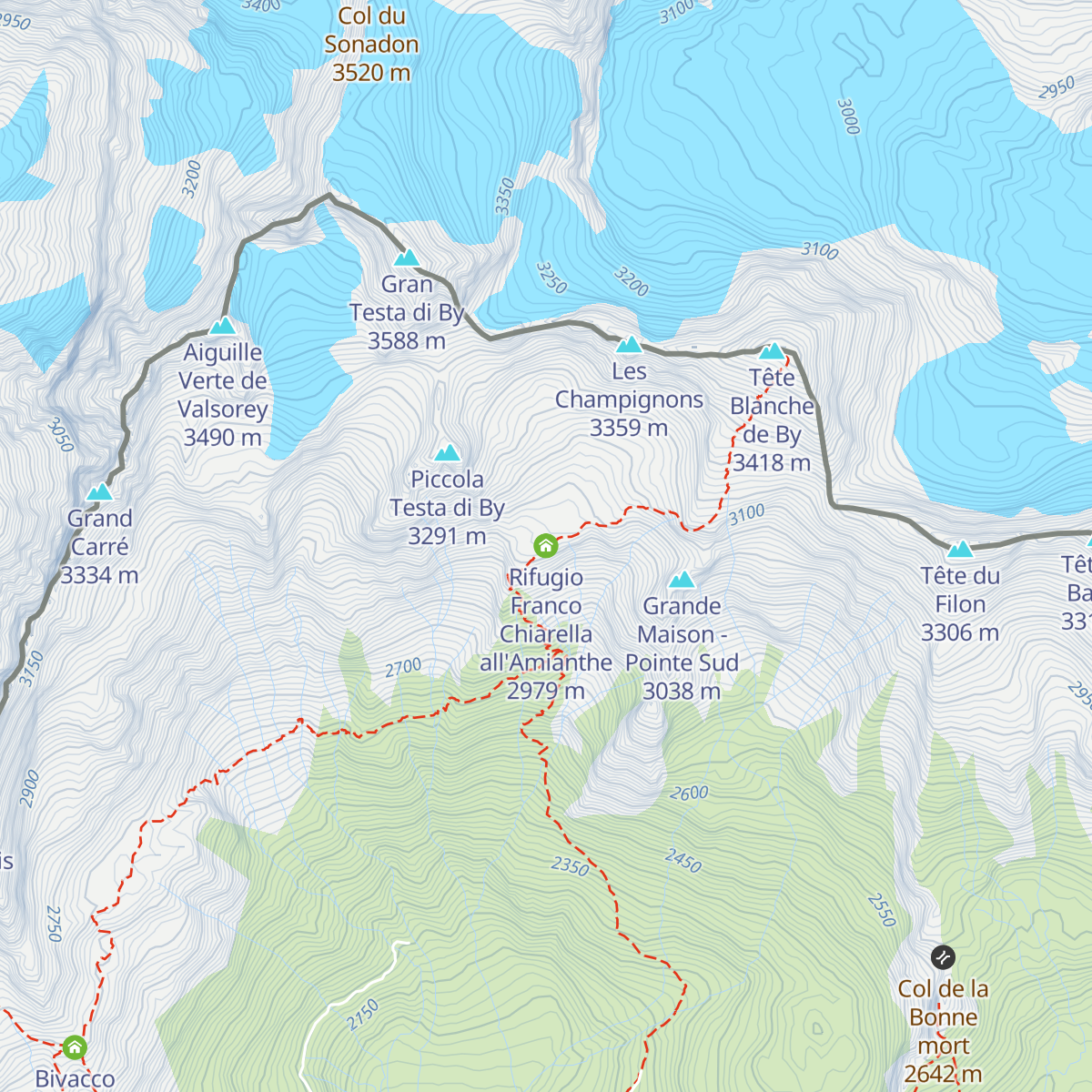 Rifugio Franco Chiarella all'Amianthe map