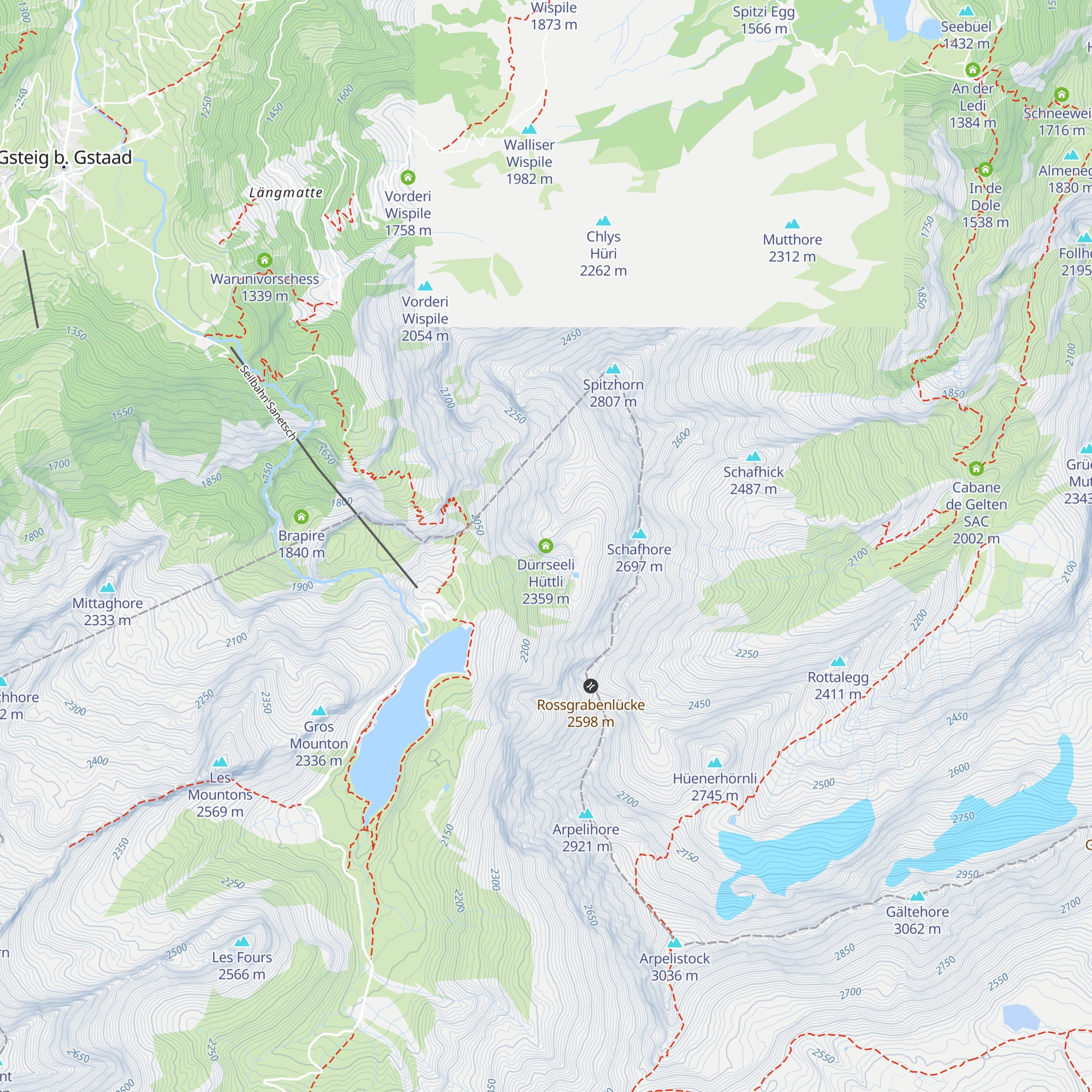 Dürrseeli Hüttli map
