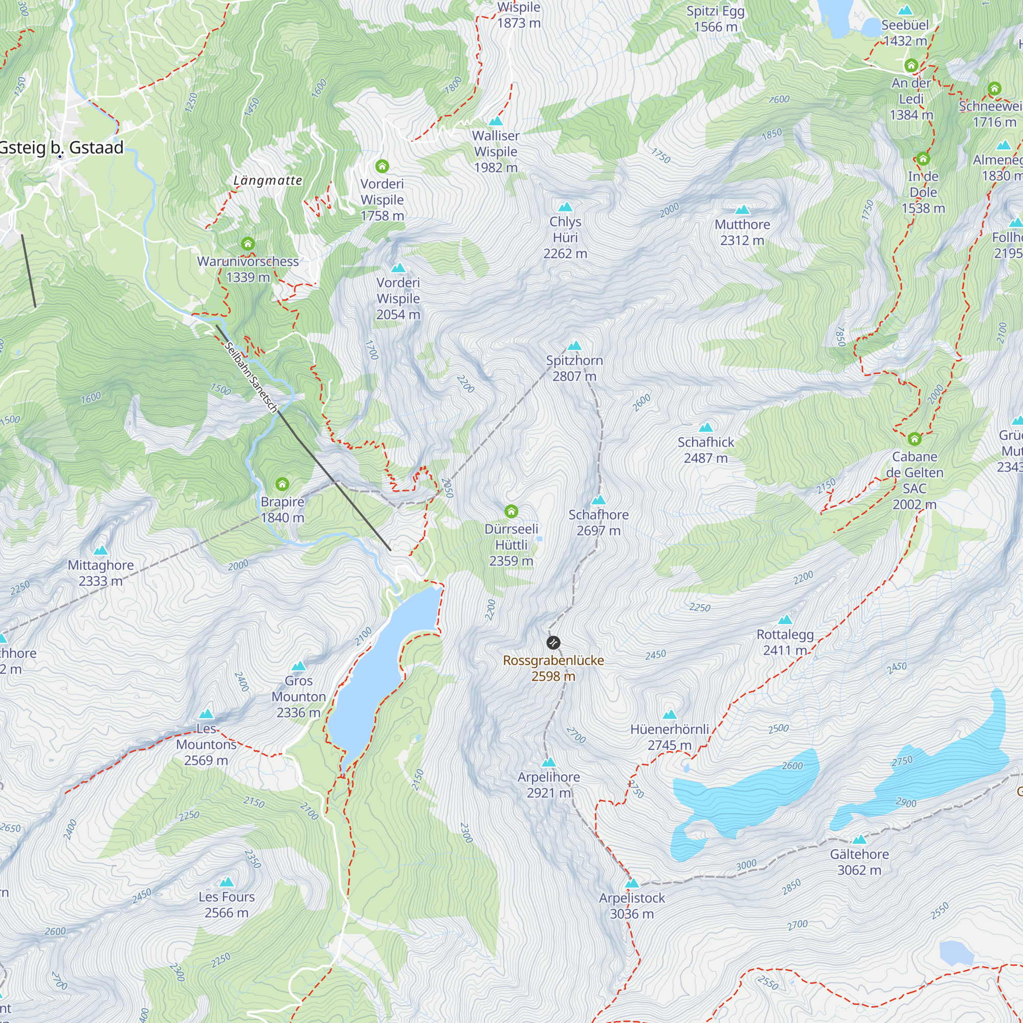 Dürrseeli Hüttli map