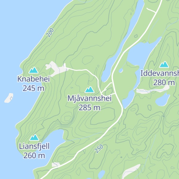 Map of Mjåvannshei