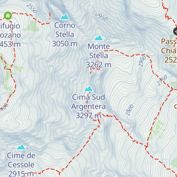 Map of Cima Sud Argentera