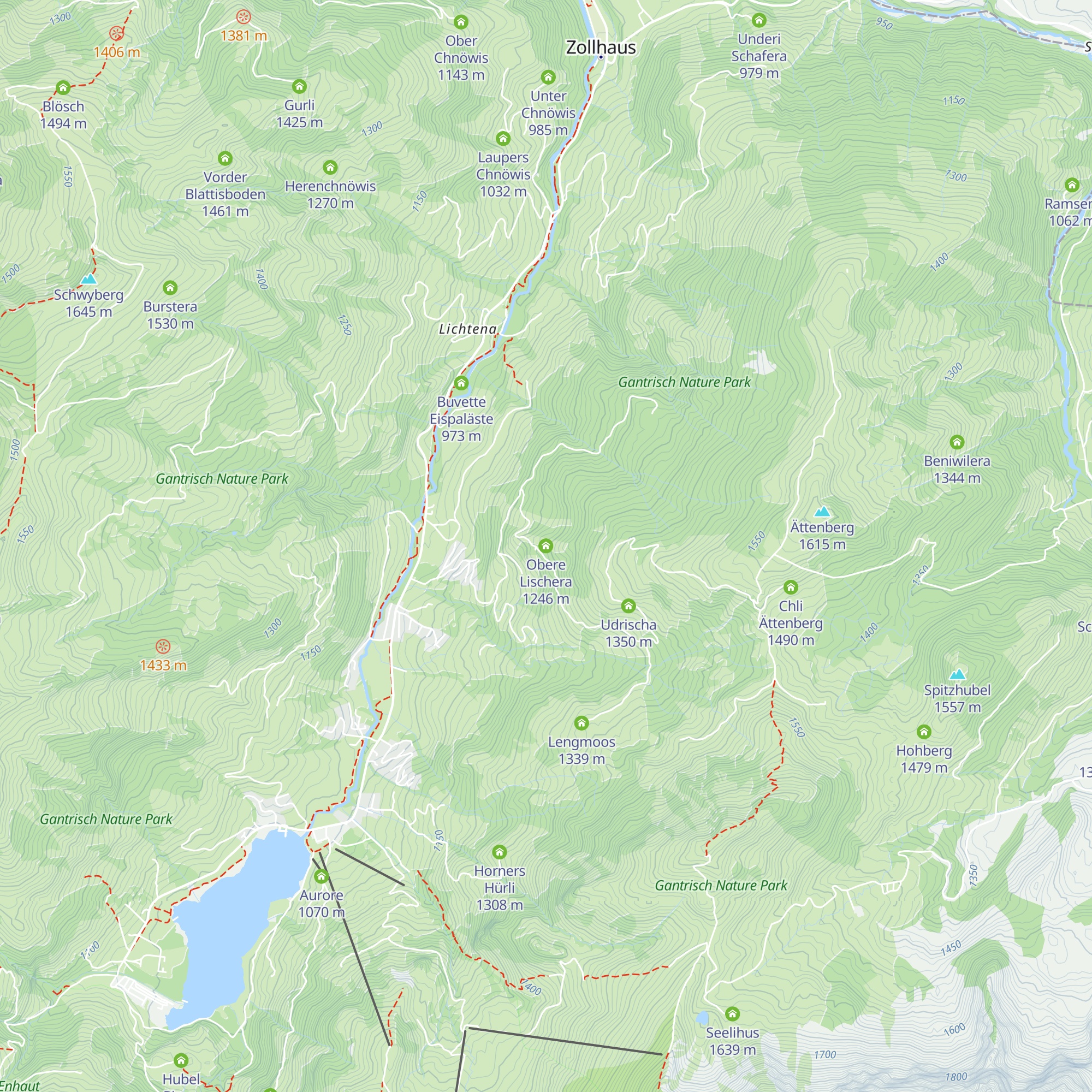 Obere Lischera map