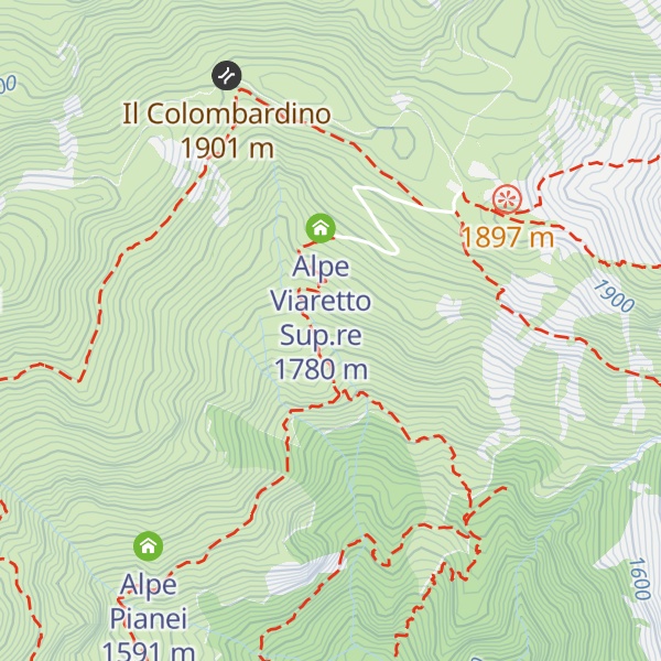 Map of Alpe Viaretto Inf.re