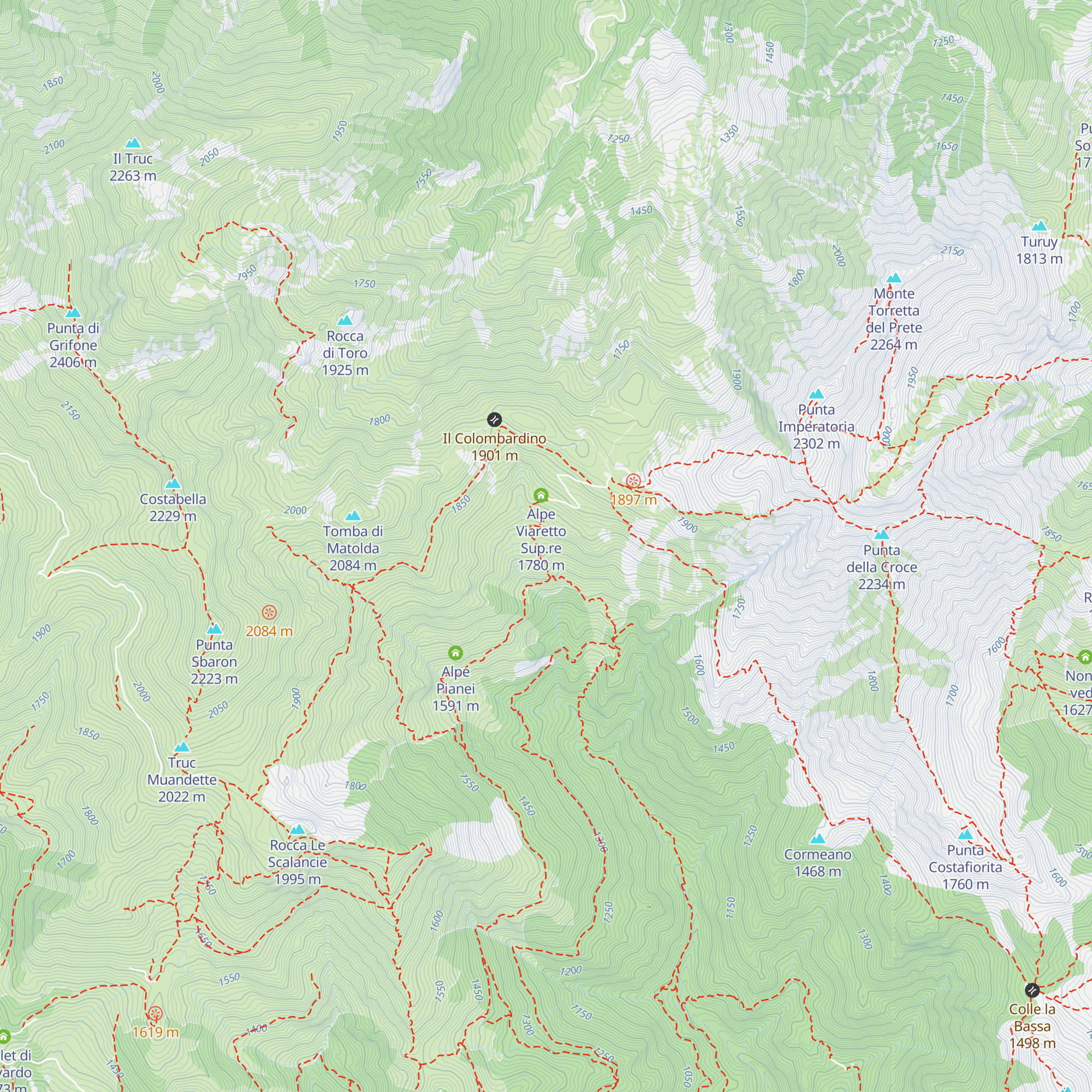 Alpe Viaretto Inf.re map