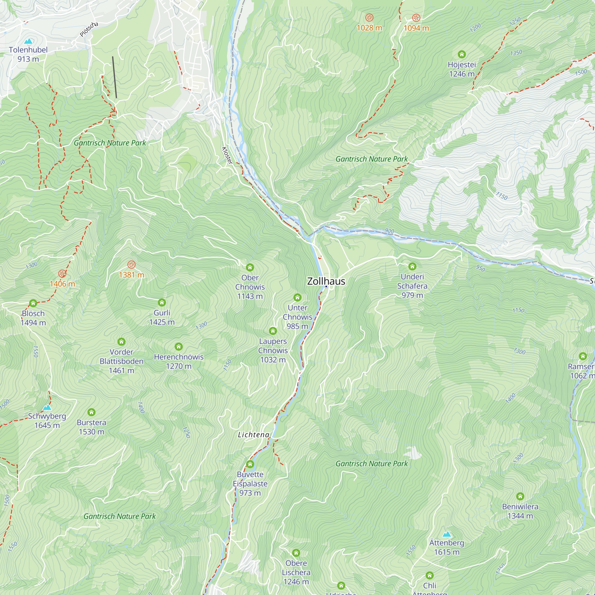 Unter Chnöwis map