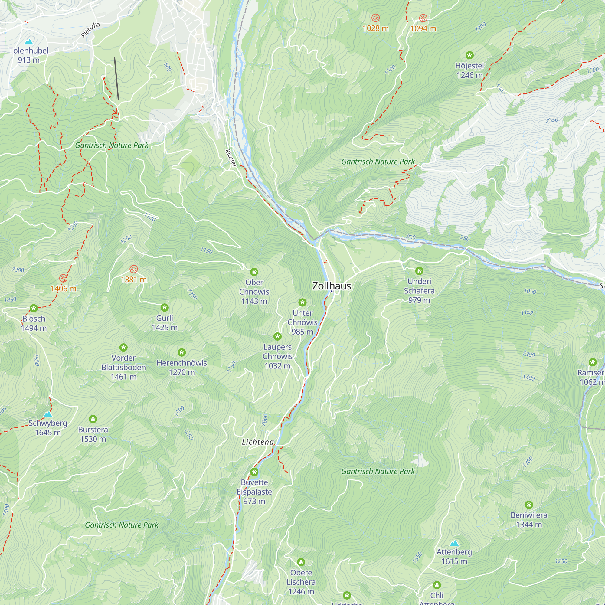 Unter Chnöwis map
