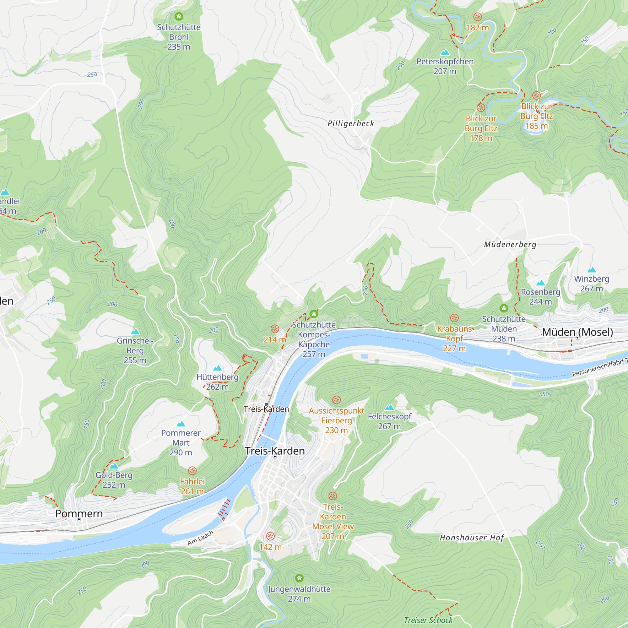 Schutzhütte Kompes-Käppche map