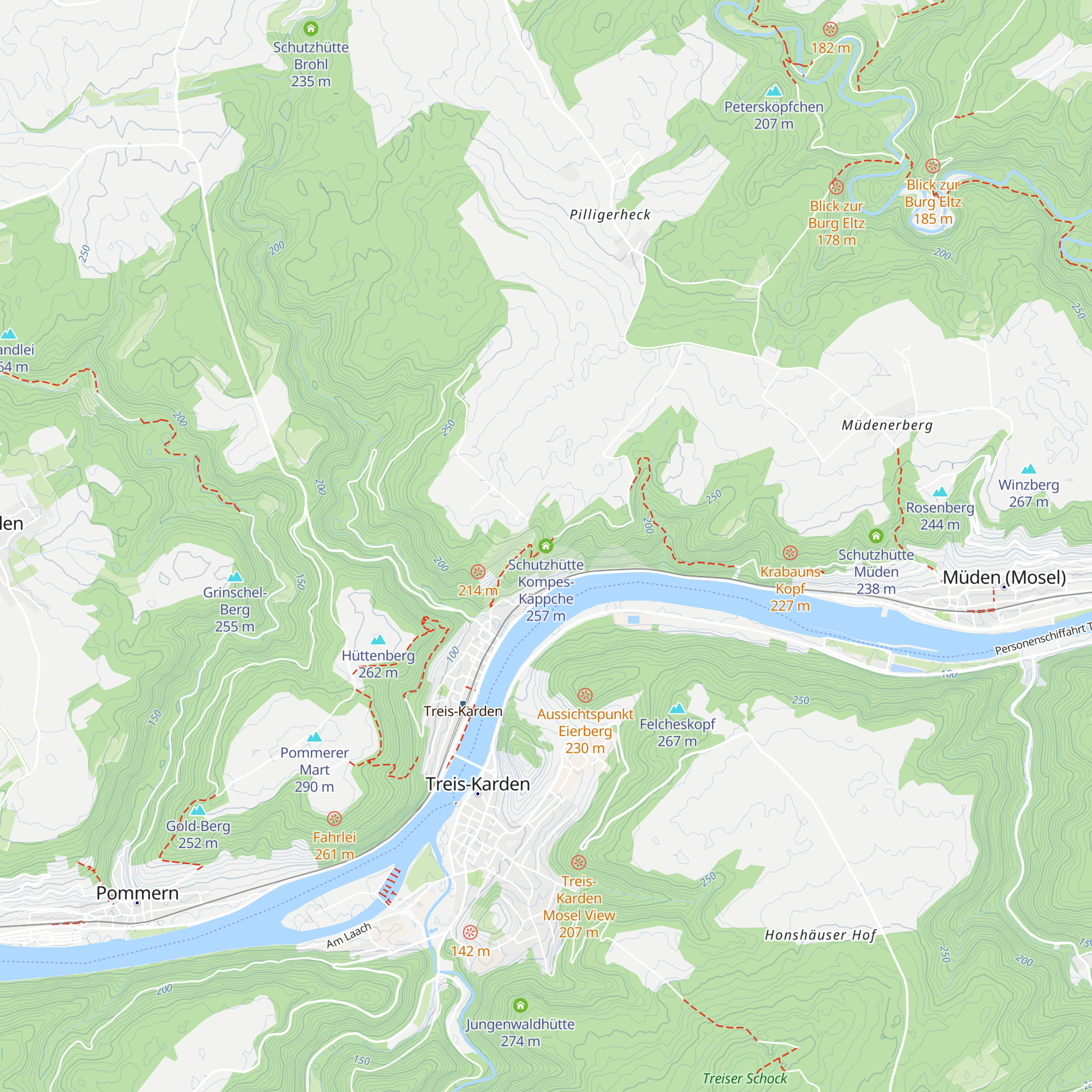 Schutzhütte Kompes-Käppche map