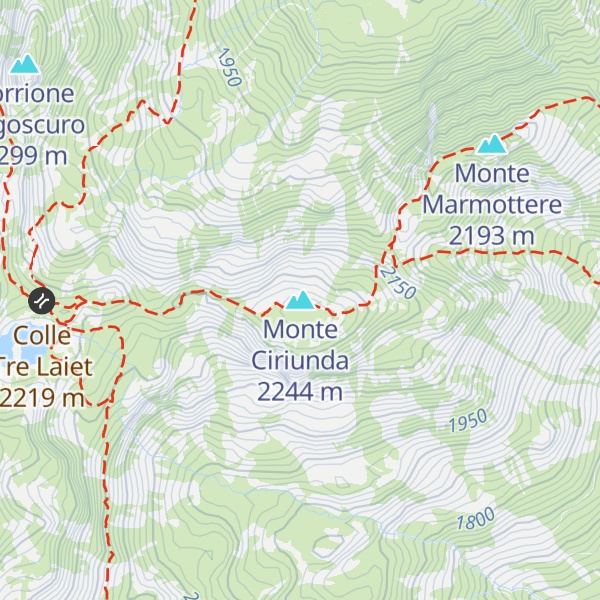 Map of Monte Ciriunda