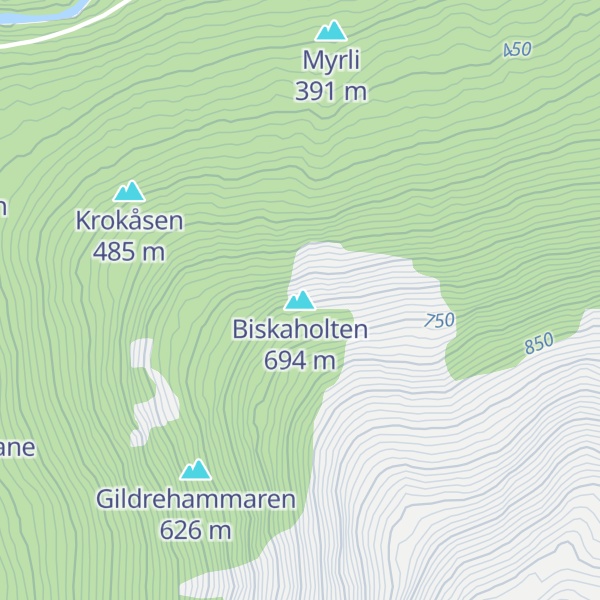 Map of Biskaholten