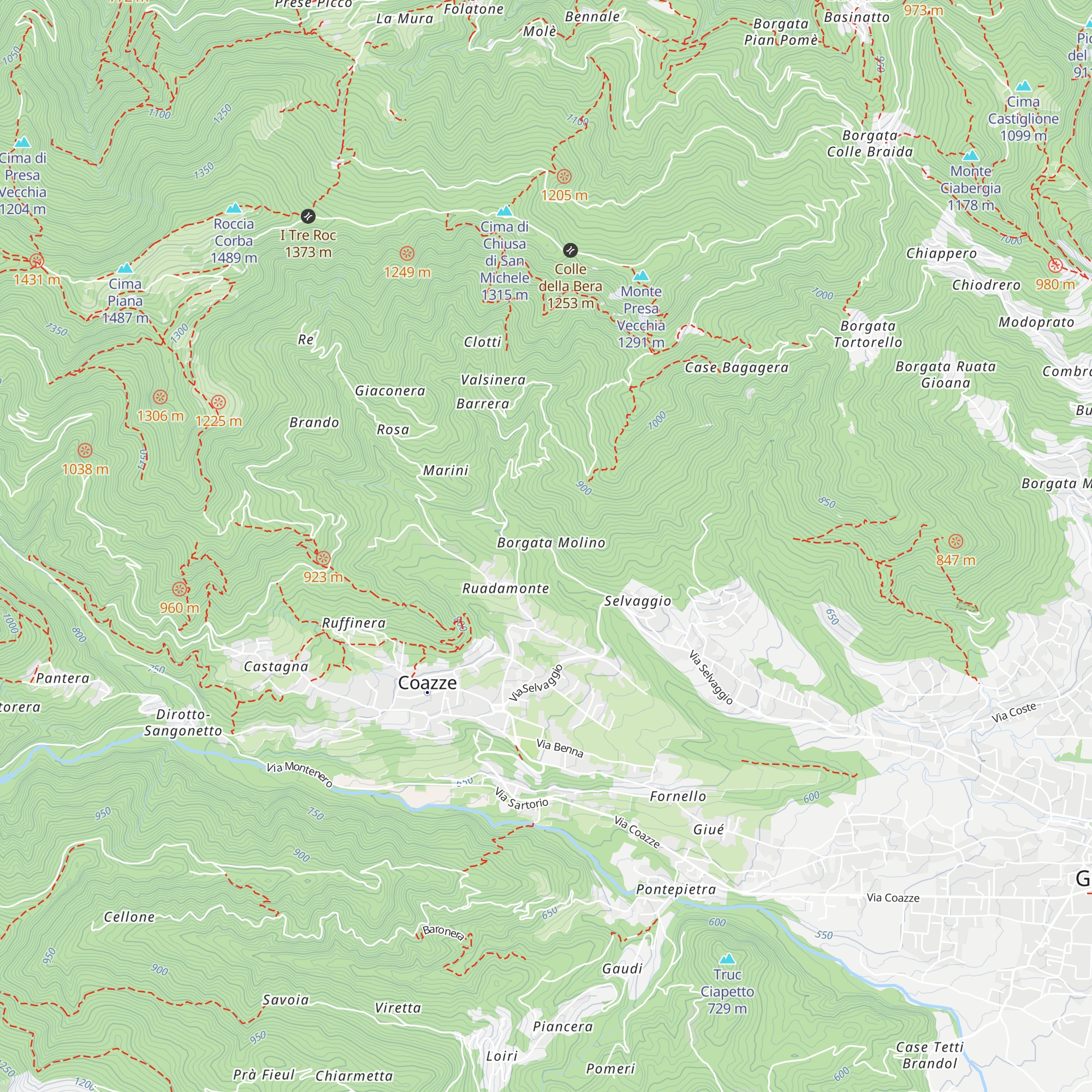 Borgata Molino map