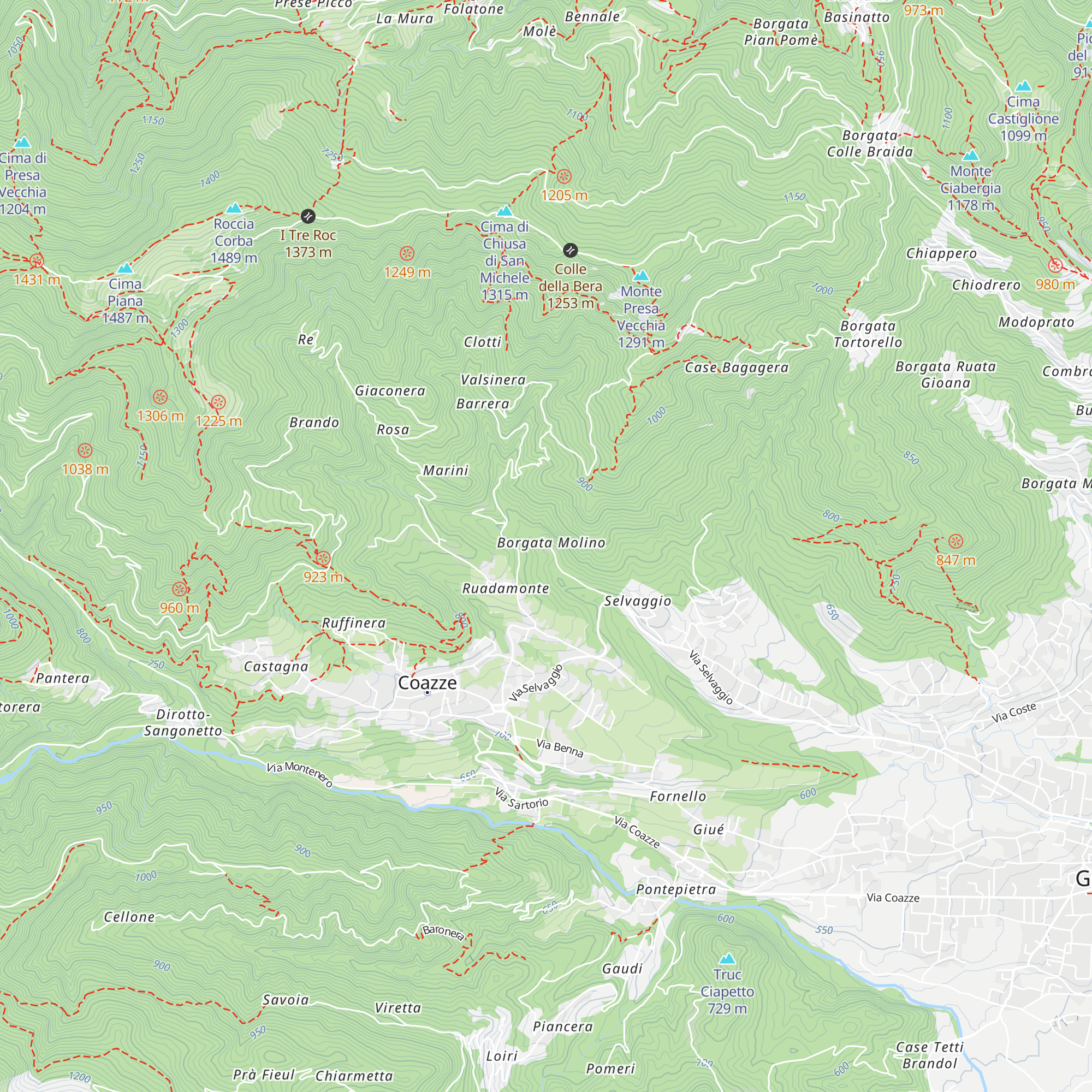 Borgata Molino map