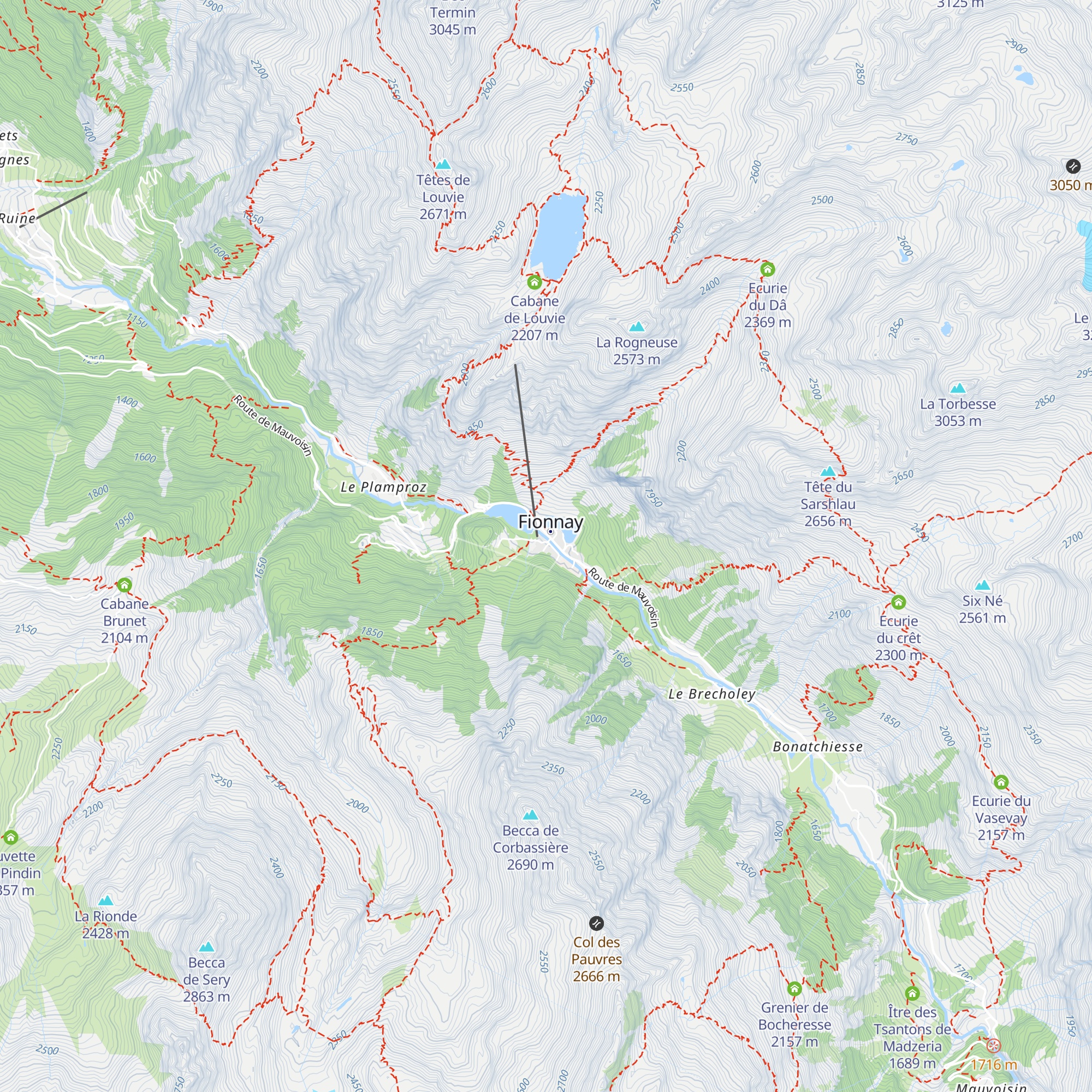 Le Mazot map