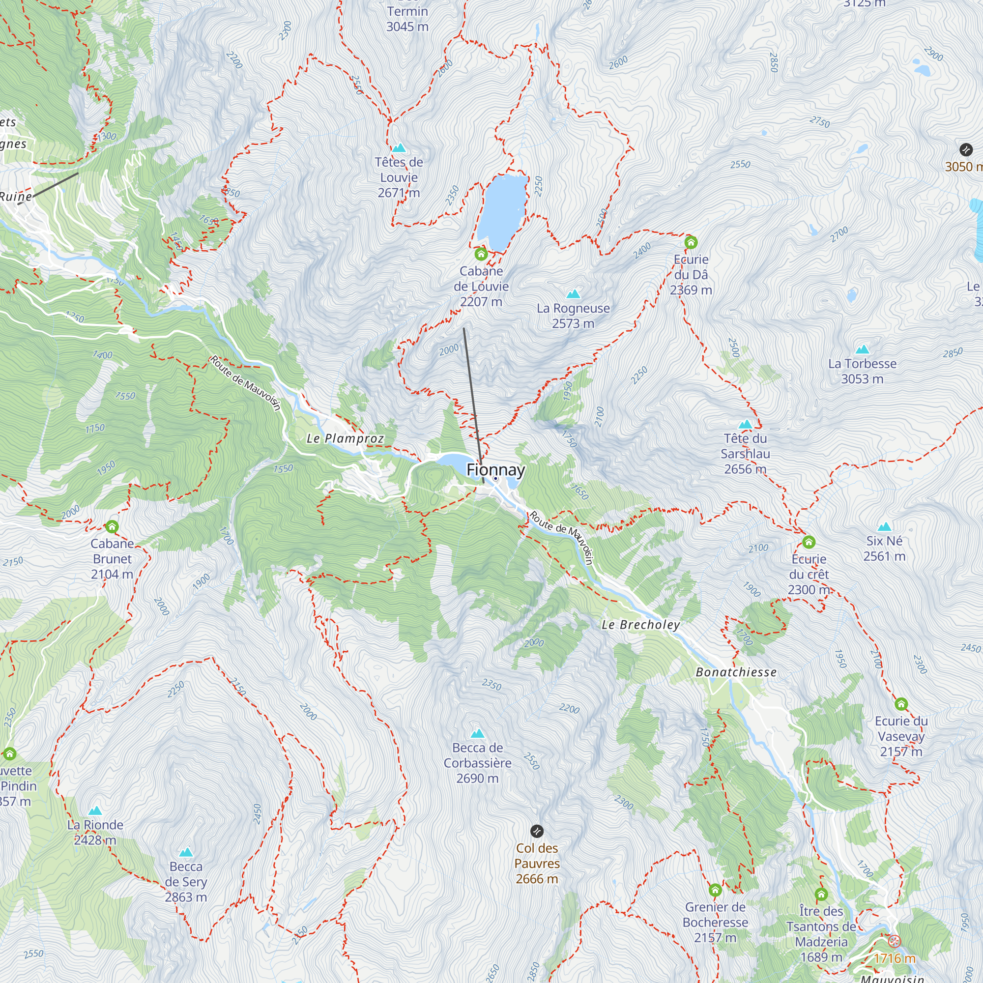 Le Mazot map