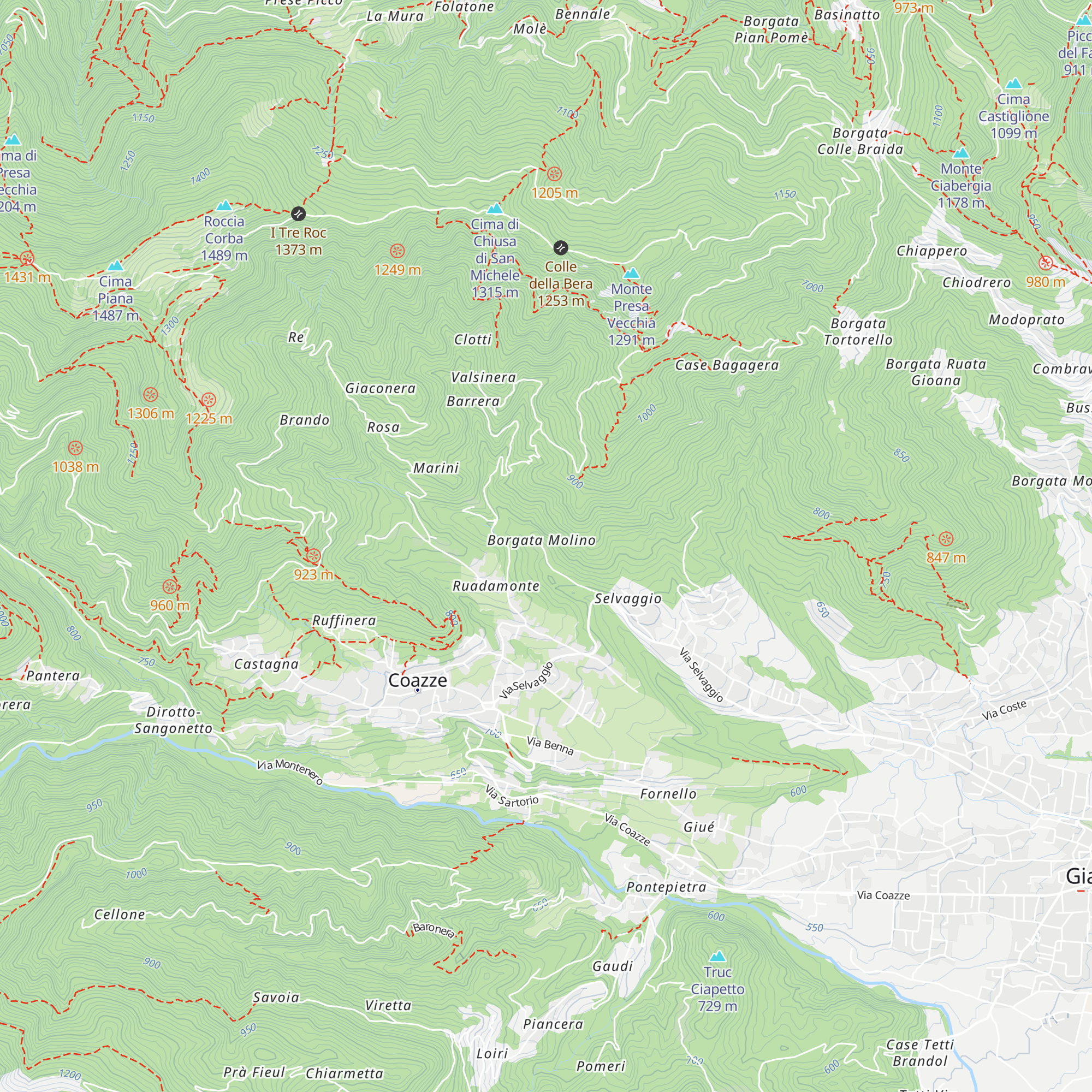 Borgata Molino map