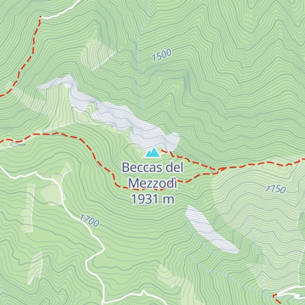 Map of Beccas del Mezzodì