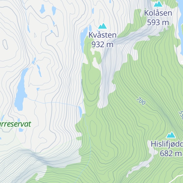 Map of Hislifjellet