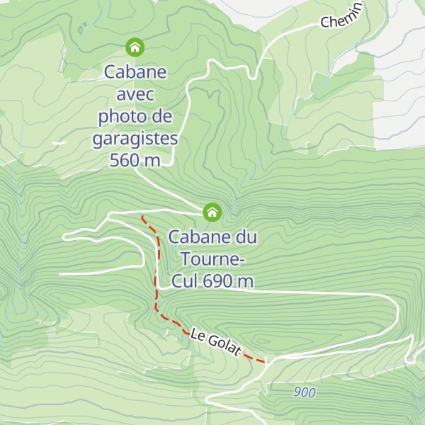 Map of Cabane du Tourne-Cul