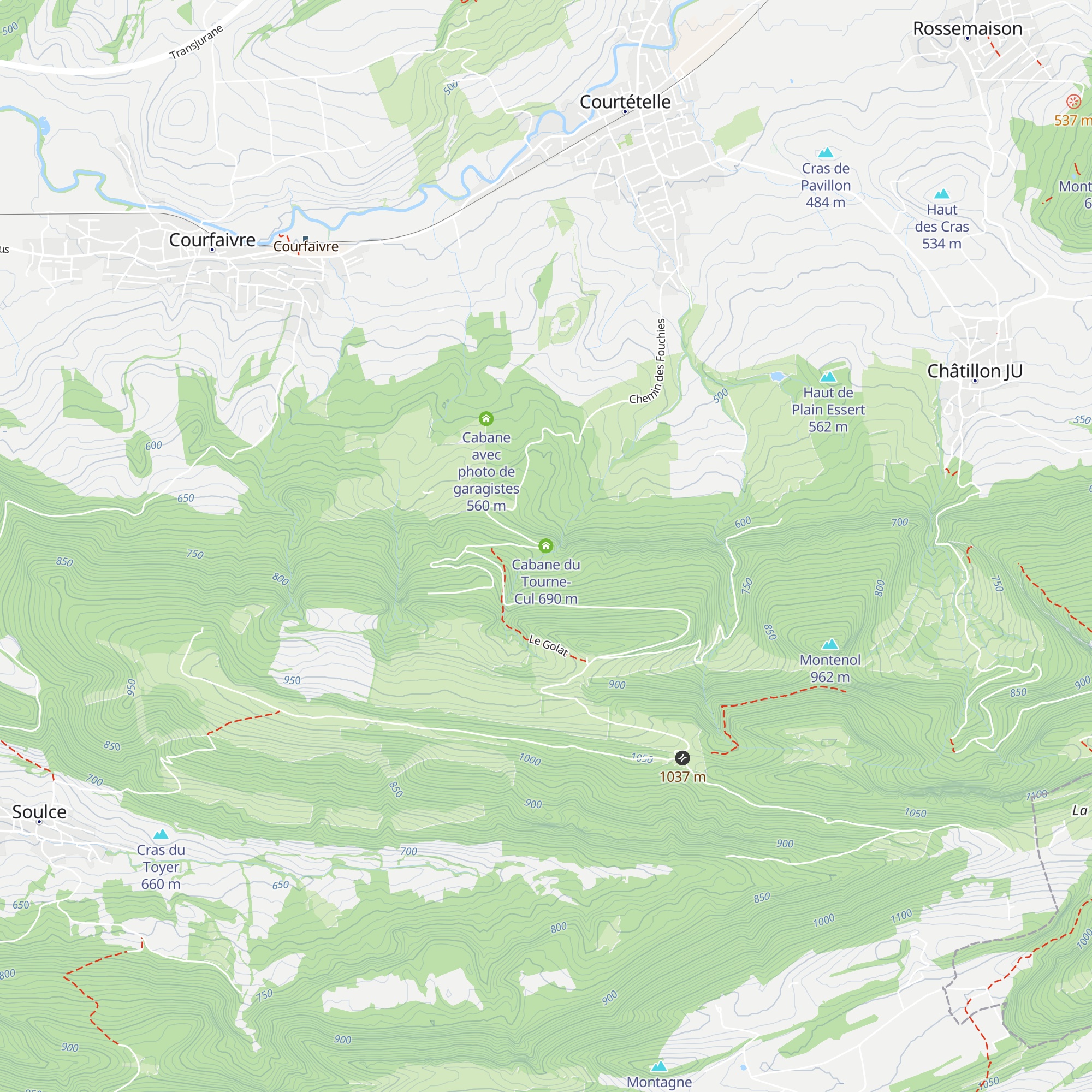 Cabane du Tourne-Cul map