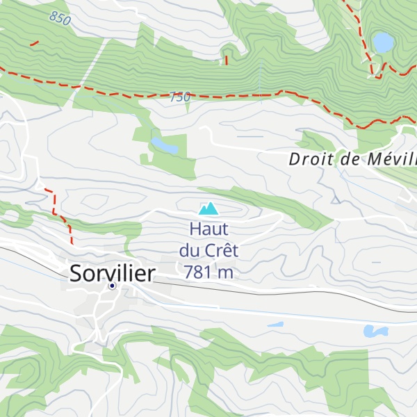 Map of Haut du Crêt