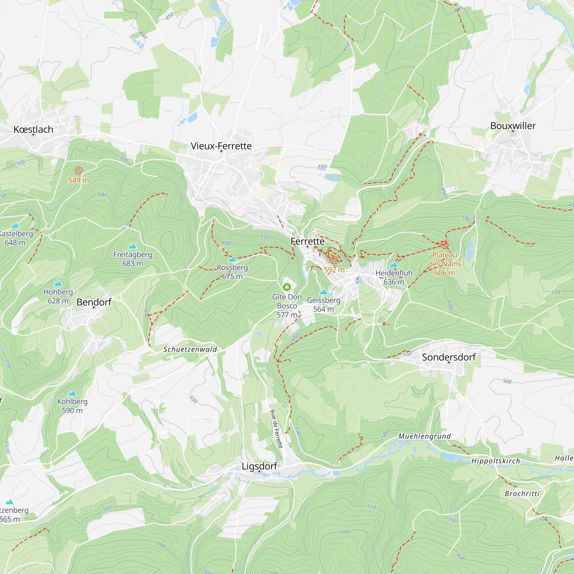 Gîte Don Bosco map