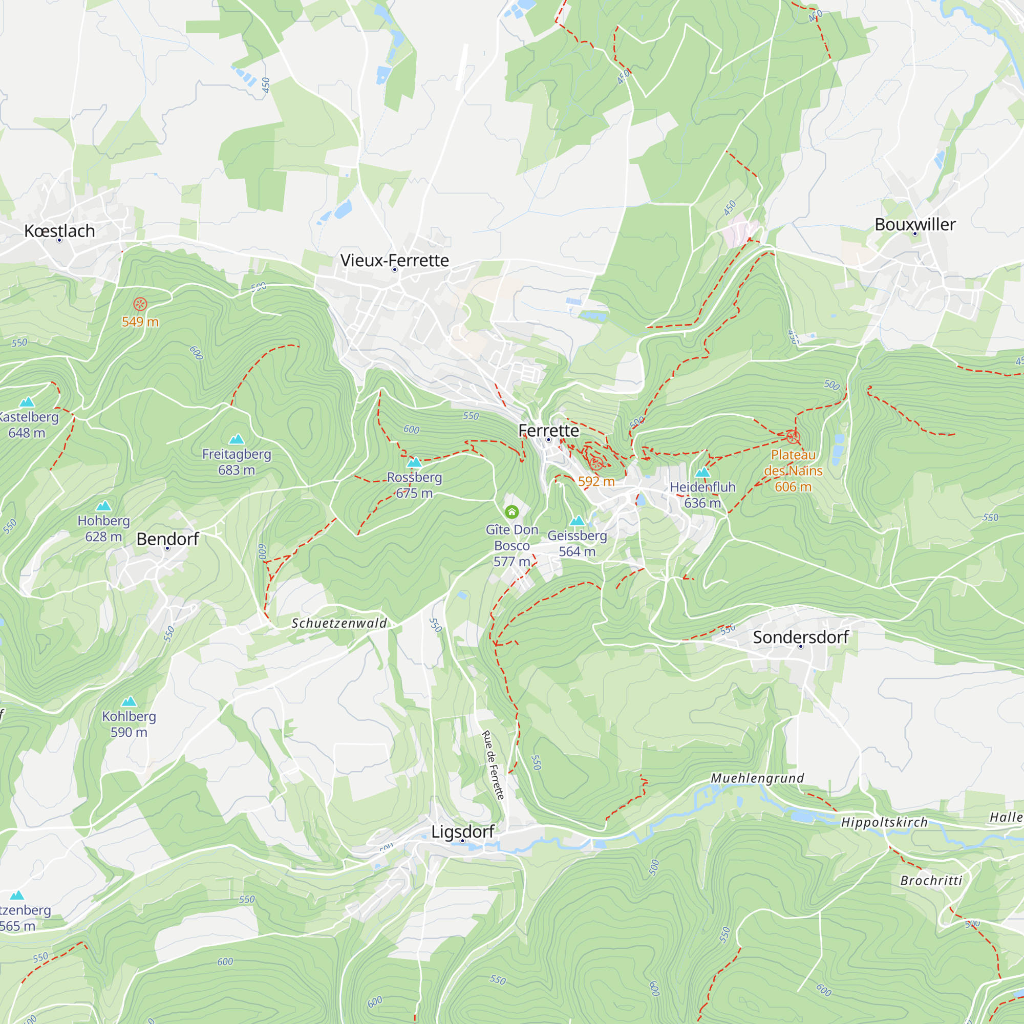 Gîte Don Bosco map
