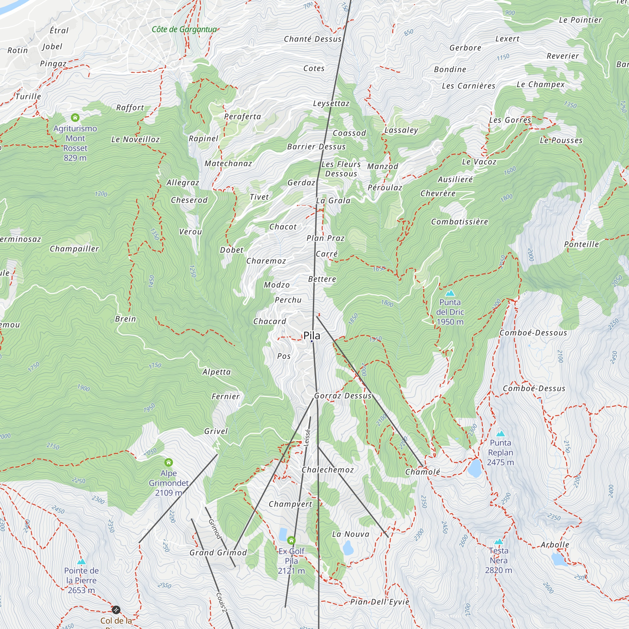 Seggiovia Chamolé map