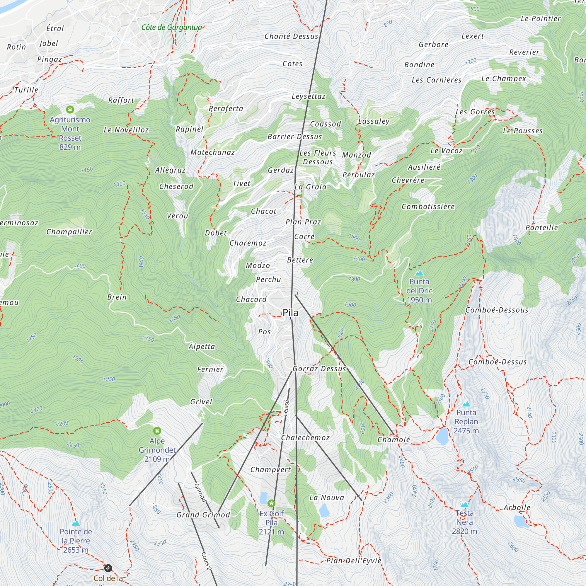 Seggiovia Chamolé map