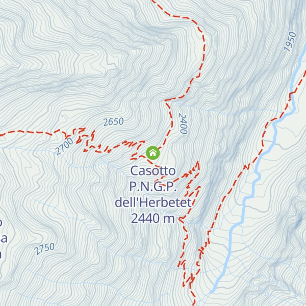 Map of Casotto P.N.G.P. dell'Herbetet