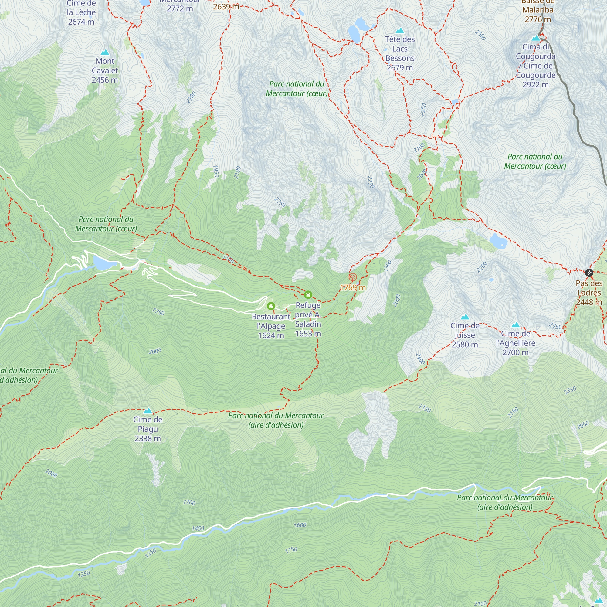 Refuge privé A. Saladin map